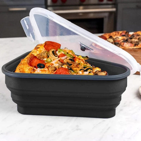 SearchFindOrder black / 1 / 5 | 1200ml Silicone Folding Pizza Slice Storage Box