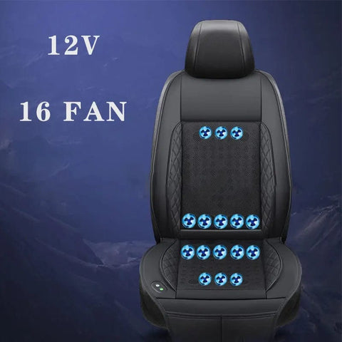 SearchFindOrder Black 16 fan 12V Fast Blowing Cool Ventilation Seat Cover