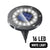 SearchFindOrder Black 16LED White / 1 Pc Solar Glow Pathway Brilliance 16/20 LED Underground Solar Disk Lights