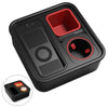 SearchFindOrder Black Creative Drink & Container Organizer for Couch, Car, Travel, and Table Use