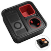 SearchFindOrder Black Creative Drink & Container Organizer for Couch, Car, Travel, and Table Use