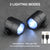 SearchFindOrder Black Glow Stride Rechargeable LED Shoe Lights 2 Pcs