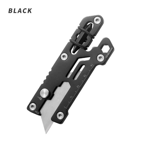 SearchFindOrder Black knife / China Pocket Slice Multi-Tool Compact EDC Utility Knife for Camping and Stationery