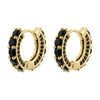 SearchFindOrder Black Round Earrings