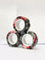 SearchFindOrder Black streak 3pc Anxiety Relieving Colorful Magnetic Finger Rings