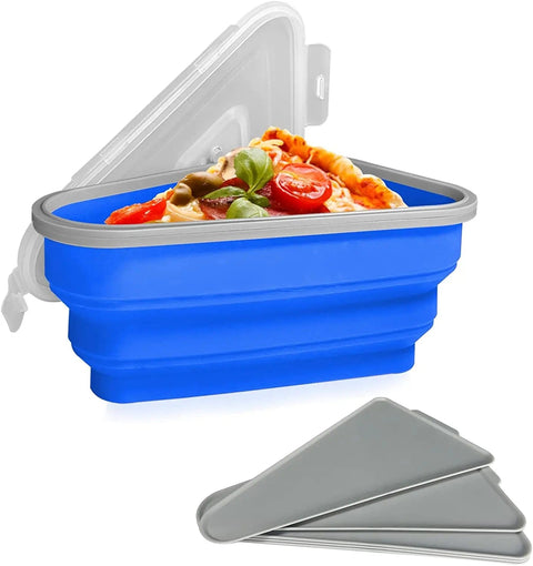 SearchFindOrder blue / 1 / 5 | 1200ml Silicone Folding Pizza Slice Storage Box