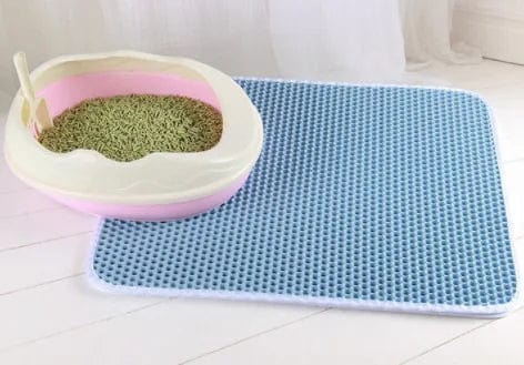 SearchFindOrder Blue / 30X45CM Double Layer Mess Free Cat Litter Mat