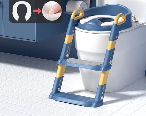 SearchFindOrder Blue and PVC mat Tiny Steps Toddler Toilet Trainer