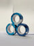 SearchFindOrder Blue White 3pc Anxiety Relieving Colorful Magnetic Finger Rings
