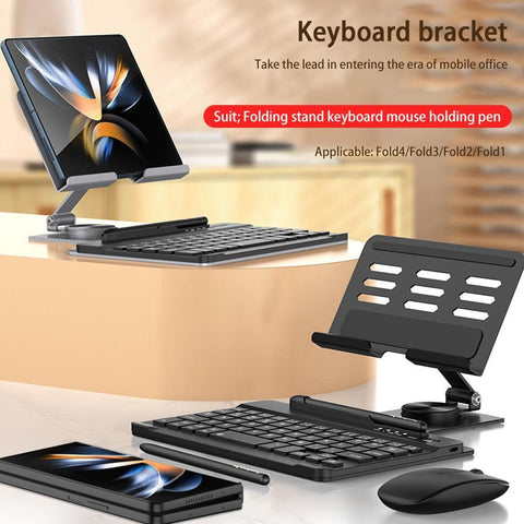 SearchFindOrder Bluetooth Keyboard and Mouse with Rotating Folding Stand for Samsung Galaxy Z Fold 4/3/2, iPad Tablet