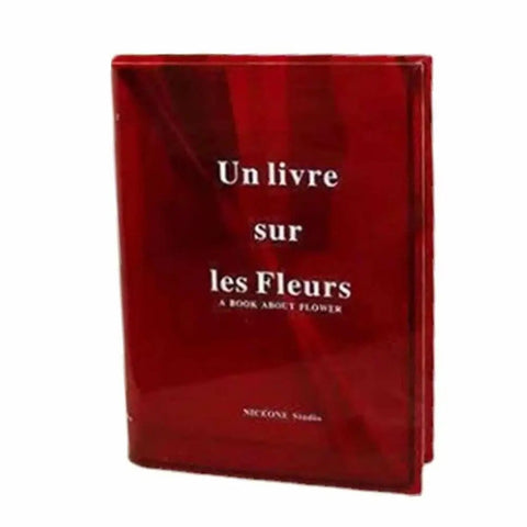 SearchFindOrder Burgundy Unique Book Vase for Flowers
