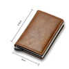 SearchFindOrder Carbon Fiber Card Holder Wallets Men RFID Black Magic Trifold Leather Slim Mini Wallet Small Money Bag Male Purses Wallet Women