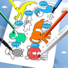 SearchFindOrder Children&#39;s Drawing Roll Sticky Color Filling Paper Graffiti Scroll Coloring Paper Roll for Kids DIY Painting Educational Toys