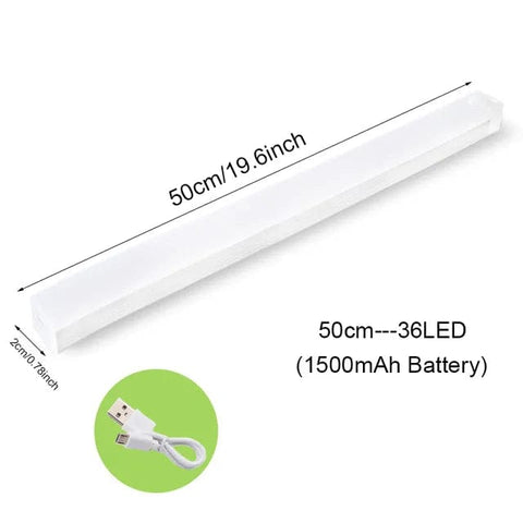 SearchFindOrder Cold White / 50cm Motion Guard Glow Smart LED Cabinet Light with Wireless Sensor - Illuminate Your Kitchen and Bedroom Cabinets Effortlessly