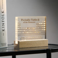 SearchFindOrder Compact Crystal Periodic Table with Real Element Samples and LED Base