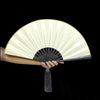 SearchFindOrder cream sprinkle gold / Ribs Pattern A Silk Steel Self-Defense Fan Elegant Kung Fu Mastery and Artful Craftsmanship