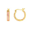 SearchFindOrder Crystal Round Hoop Earrings