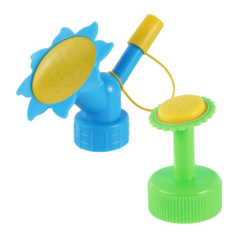 SearchFindOrder Dark Blue and Light Green Bottle Cap Sprinkle Ease Dual-Head Watering System Portable, Precise, and Convenient