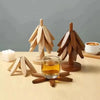SearchFindOrder Dark Brown / 22.5 10CM Tree Design Stand Wooden Trivets