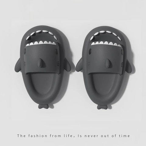 SearchFindOrder Dark gray / 210 (21cm) Summer Shark Slippers Men Women