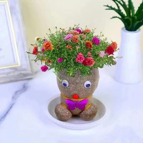 SearchFindOrder DIY Grass Head Doll Indoor Decoration
