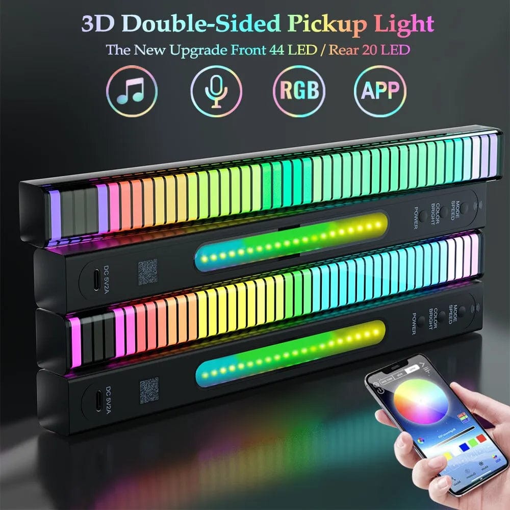 Led Dynamic Light Dynamic Sync RGB Ambience 3D Double-Sided LED Lights for Immersive Gam ...
