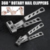 SearchFindOrder Effortless Rotary 360° Stainless Steel Nail Clippers Trimmer for Fingernails & Toenails