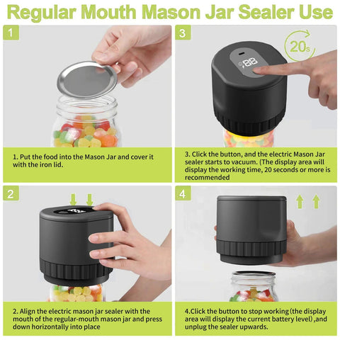 SearchFindOrder Electric Mason Jar Vacuum Sealer