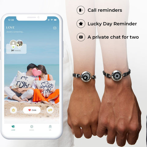 SearchFindOrder Eterna Touch  Connected Distance Bracelets for Couples
