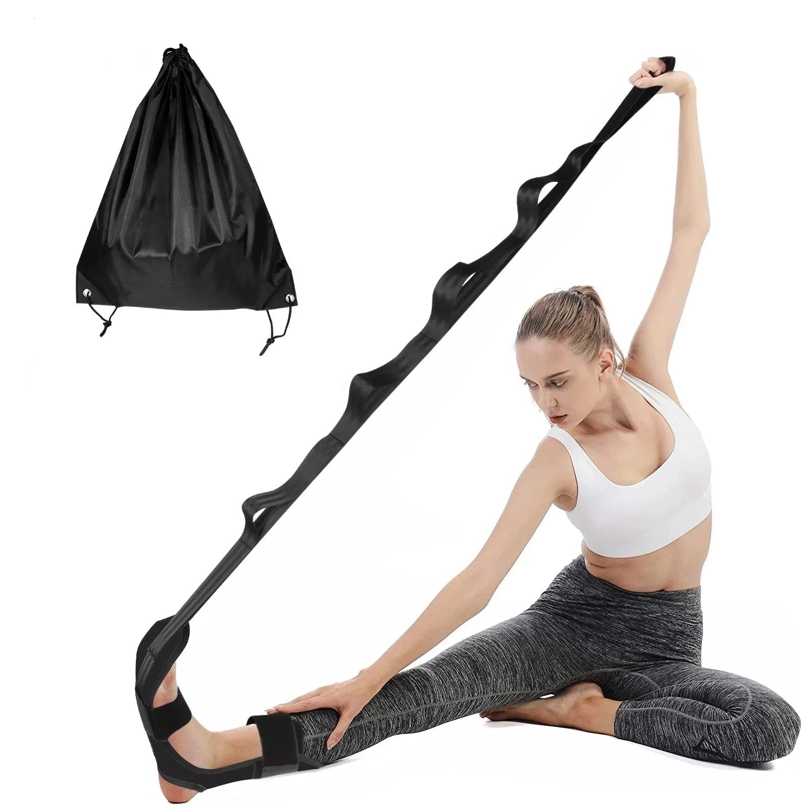 Foot and Calf Stretcher-Stretching Strap for Plantar Fasciitis