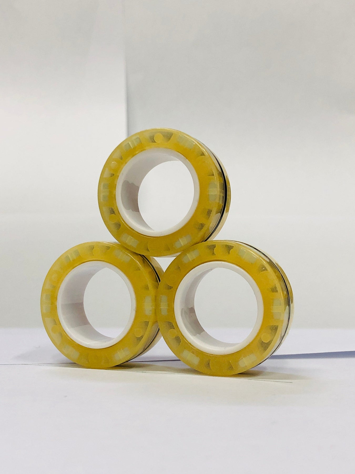 3 Pcs Finger Magnetic Rings Fidget Toys, Colorful Magnet Rings for Str ...