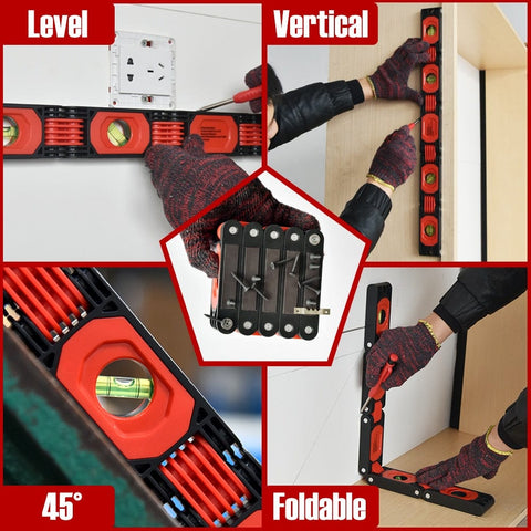SearchFindOrder Foldable Multi-Angle Woodworking Level