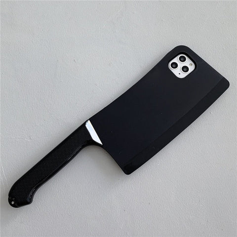 SearchFindOrder for iPhone 7 / Black Silicone 3D Kitchen Knife iPhone Case
