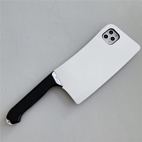 SearchFindOrder for iPhone 7 / White Silicone 3D Kitchen Knife iPhone Case