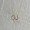 SearchFindOrder Gold Double Circle Charm Necklace