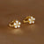 SearchFindOrder Gold Flower Hoop Earings
