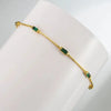 SearchFindOrder Gold Green Zircon Bracelet