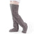 SearchFindOrder Gray 90cm / One Size Fuzzy High Over Knee Socks