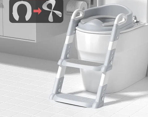 SearchFindOrder Gray and PU mat Tiny Steps Toddler Toilet Trainer