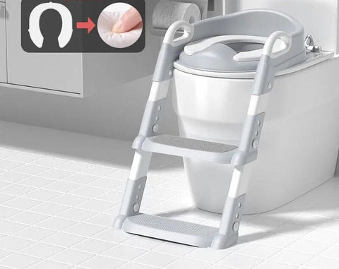 SearchFindOrder Gray and PVC mat Tiny Steps Toddler Toilet Trainer