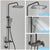 SearchFindOrder Gray LCD Elegant Modern 4-Function LCD Rainfall Shower Faucet System