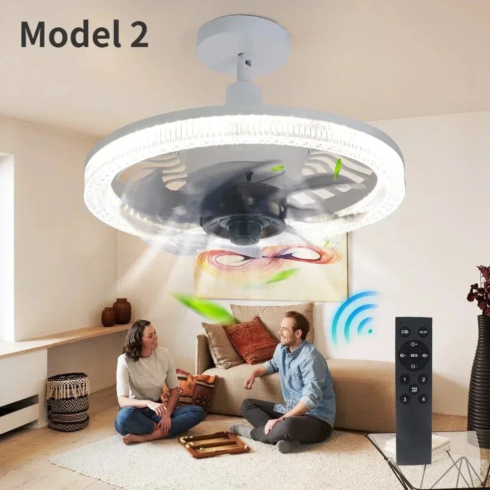Fan With Remote Modern LED Smart Ceiling Fan With Remote Control, Suitable For Living ...