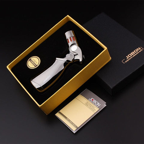 SearchFindOrder Gray with box Windproof Outdoor Metal Desktop Welding Torch Cigar Lighter