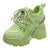 SearchFindOrder Green / 34 Dynamic Mesh Urban Women's Sneakers with Platform Wedge Heels