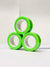 SearchFindOrder Green 3pc Anxiety Relieving Colorful Magnetic Finger Rings