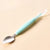 SearchFindOrder Green Stainless Steel & Silicone Baby Puree Spoon