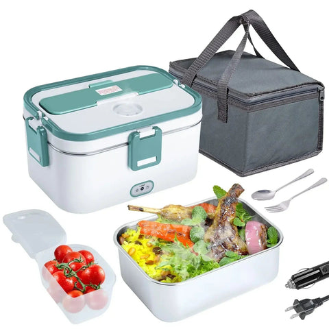 SearchFindOrder green / us Stainless Steel Lunch Box with Electric Heating