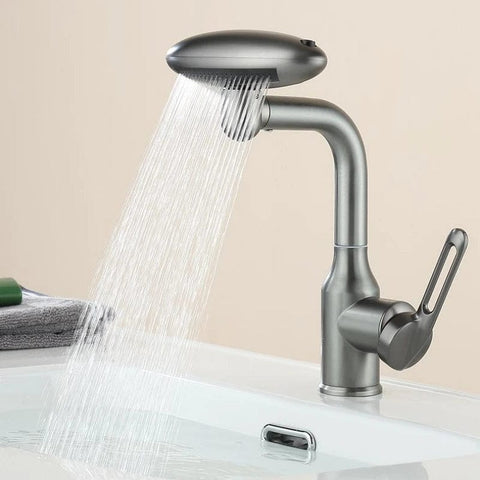SearchFindOrder Grey 4 in 1 360° Rotation Universal Waterfall Basin Faucet