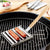 SearchFindOrder Grill Master Sizzler Stainless Steel Hot Dog Roller with Extended Wood Handle