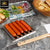 SearchFindOrder Grill Master Sizzler Stainless Steel Hot Dog Roller with Extended Wood Handle